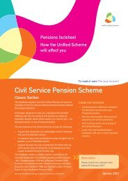 Decision factsheet - Civil Service Pension Scheme Classic Section