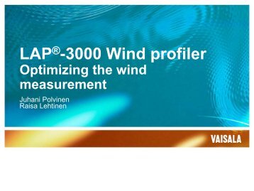 LAP -3000 Wind profiler - WakeNet