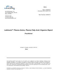 Amino Acid and Organic Acid Report