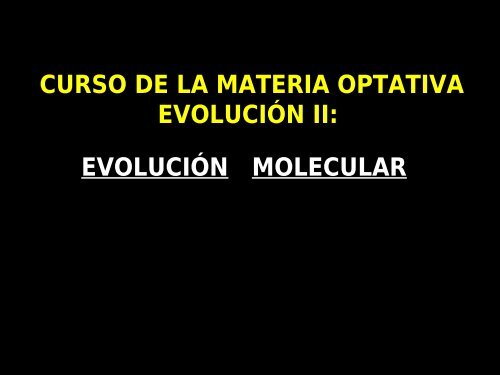 evolución molecular