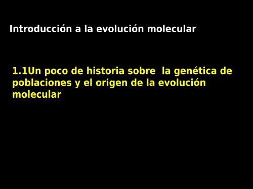 evolución molecular