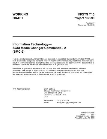 SCSI Media Changer Commands