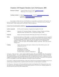 CHEM 2315 - Organic Chemistry Lab I