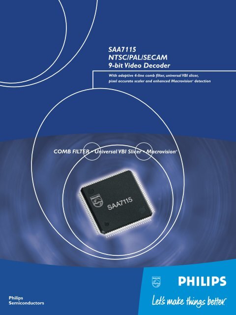 SAA7115 NTSC/PAL/SECAM 9-bit Video Decoder
