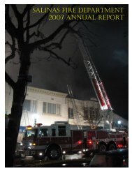 Salinas Fire Department Annual Report 2007 - City of Salinas