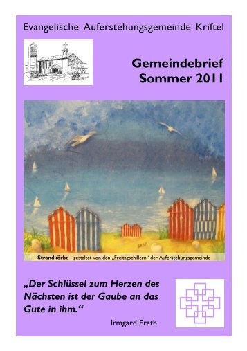 Gemeindebrief Sommer 2011 - Evangelische ...
