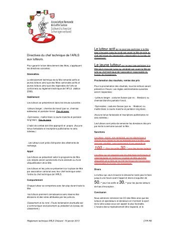 Directives chef technique (pdf-F/D) - Afls.ch