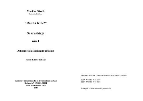Lue kirjaa PDF-muodossa - Suomen Tunnustuksellinen Luterilainen ...
