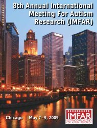 8th Annual International Meeting For Autism Research ... - Confex