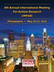 9th Annual International Meeting For Autism Research ... - Confex