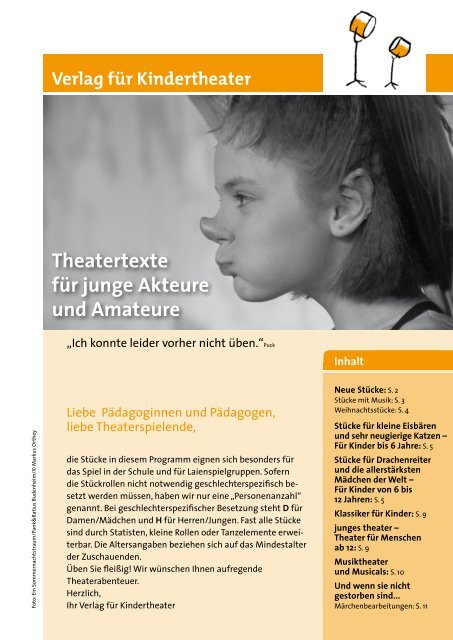 Theatertexte für junge Akteure und Amateure - Verlag für ...