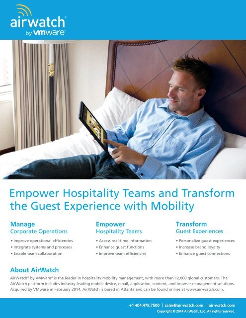 AirWatch in Hospitality