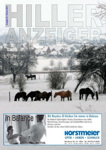 Was ist los in Hille - Hiller Anzeiger