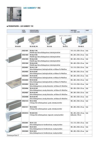 lux elements ® - tec (138 kb) - Lux Elements GmbH & Co. KG