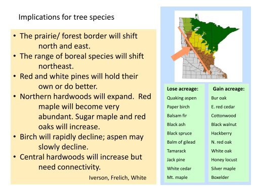 Climate change impacts and forest management