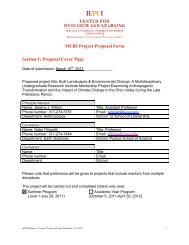 MURI Project Proposal Form Section I - The Center for Research ...