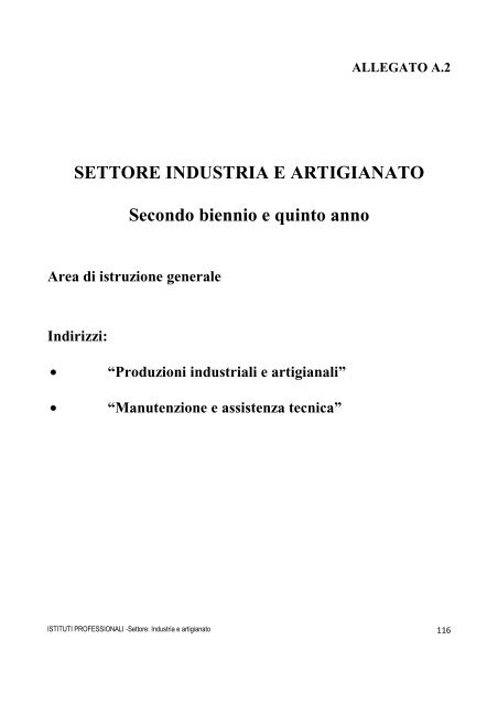 Declinazione dei risultati di apprendimento in conoscenze e abilitÃ 