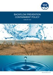BACKFLOW PREVENTION CONTAINMENT POLICY - Hunter Water