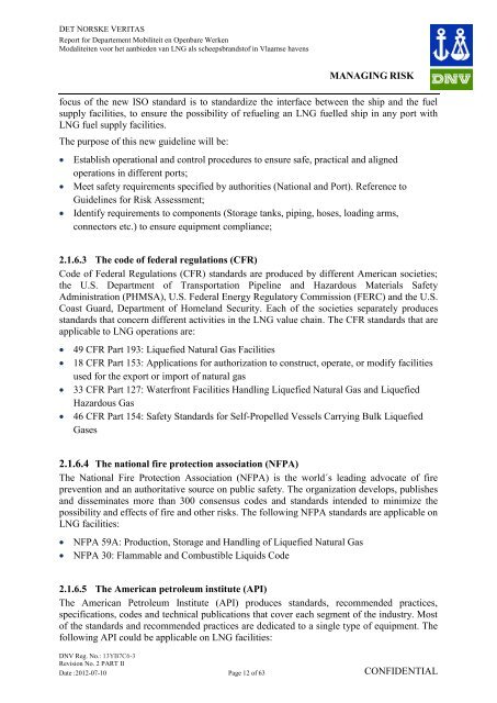 Modalities for the provisioning of LNG as shipping fuel in Flemish Ports