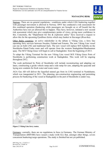 Modalities for the provisioning of LNG as shipping fuel in Flemish Ports