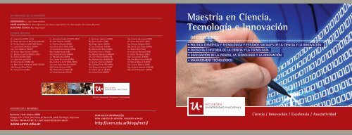 Maestría en Ciencia, Tecnología e Innovación - Universidad ...