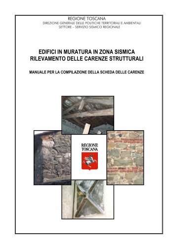 edifici in muratura in zona sismica rilevamento ... - Regione Toscana