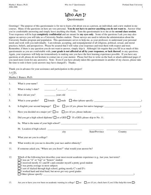 phd supervisor questionnaire
