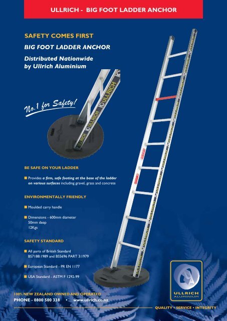 Big Foot Ladder Anchors - Ullrich Aluminium