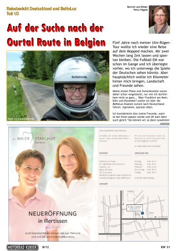 Auf der Suche nach der Ourtal  Route in Belgien ... - Motorrad-Kurier