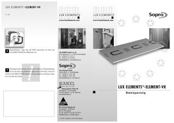 LUX ELEMENTS®-ELEMENT-VK - Lux Elements GmbH & Co. KG