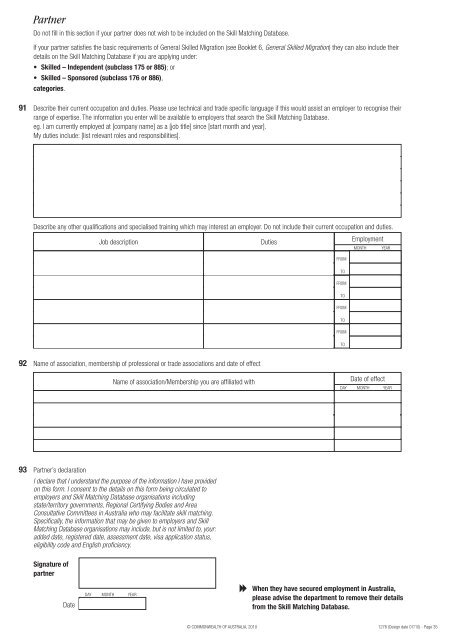 1276 - Application for general skilled migration to Australia