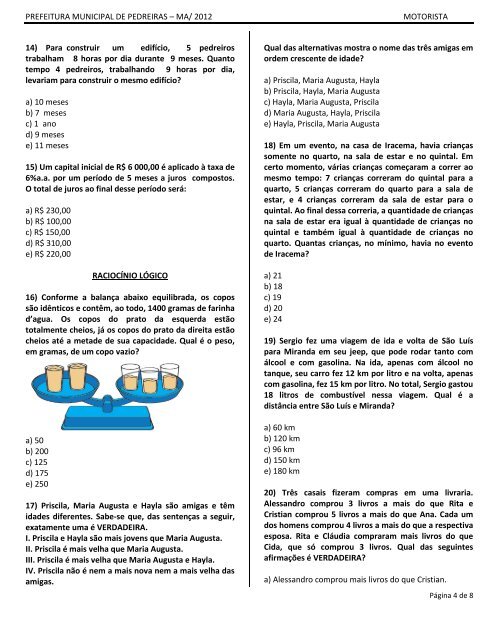 PREFEITURA MUNICIPAL DE PEDREIRAS â MA/ 2012 ...