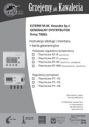 instrukcja obsÅugi - ThermLine - Elterm