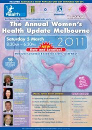 The Annual Women's Health Update Melbourne