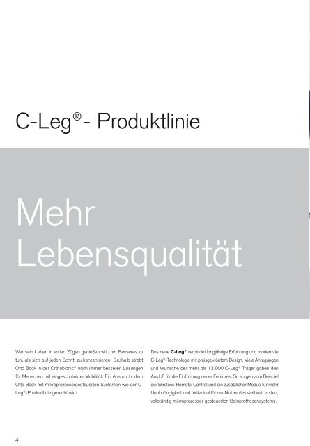 Die C-Leg®- Produktlinie - Luttermann