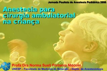 Anestesia para cirurgia ambulatorial na crianÃ§a - Escola MÃ©dica ...