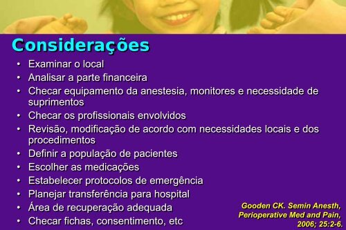 Anestesia para cirurgia ambulatorial na crianÃ§a - Escola MÃ©dica ...