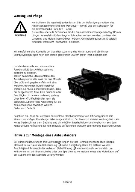 Bedienungsanleitung Panasonic Heckmotor