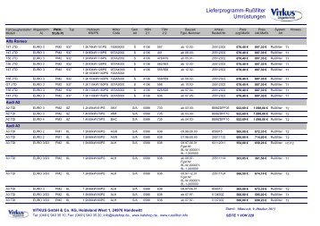 Lieferprogramm-Rußfilter Umrüstungen - Vitkus