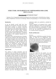 structure and hardness of copper-doped soda-lime silica glass