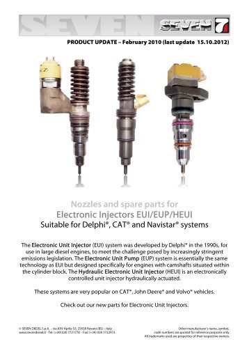 EUI-HEUI Injector - SEVEN DIESEL SpA