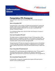 Fampridine Information Sheet - MS Ireland