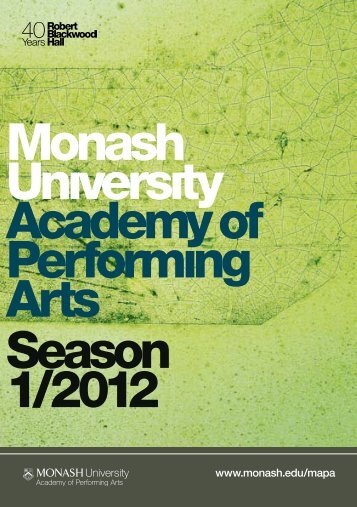 book now call (o3) 9929 96oo or visit mso.com.au - Monash University