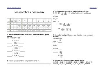 Les nombres dÃ©cimaux - GaÃ©tan Solo