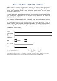 Recruitment Monitoring Form (Confidential) - St Bees School