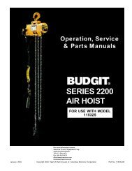 Budgit-Air-Hoist-Series-2200 Manual for use - Products On ...