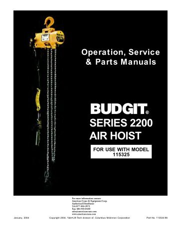 Budgit-Air-Hoist-Series-2200 Manual for use - Products On ...