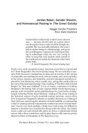 Jordan Baker, Gender Dissent, and Homosexual Passing in The ...