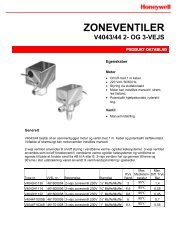 Zoneventiler med actuator og ventil sammenbygget - Honeywell