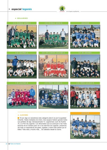 Revista fÃºtbol especial Leganes - Ayuntamiento de LeganÃ©s